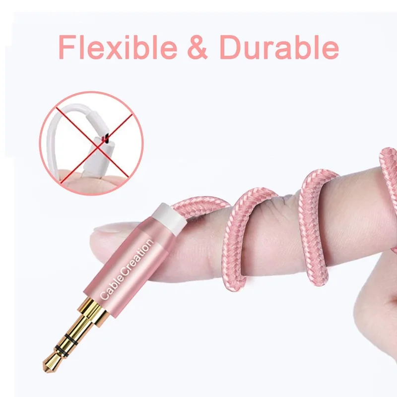 Audio Extension Cable 3 5mm Male to Female Stereo Aux Cord Gold Plated Compatible Headphones Home Car Stereos Smartphones