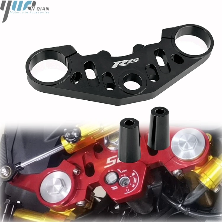 NEW YZF R 15 V 3 Motorcycle CNC Front Triple Tree End Upper Top Clamp For YAMAHA YZF-R15 YZFR15 R15 V3 2017-2020 2019 2018 | Автомобили и