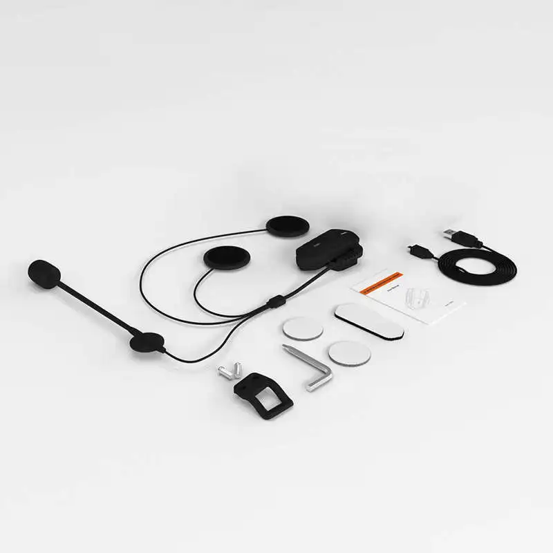 Qtbe6 мотоциклетная Bluetooth гарнитура для шлема, гарнитура для внутренней связи, Fm гарнитура, Водонепроницаемая беспроводная bluetooth-гарнитура для внутренней связи