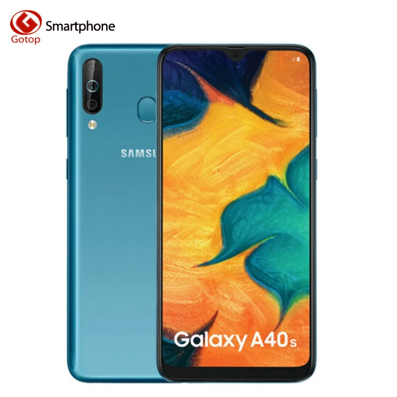 Смартфон samsung Galaxy A40s 4G LTE Android 6 4 дюймов четыре ядра ГБ 64 5000 мАч супер быстрая