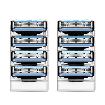 

8Pcs Men 3 Layers High Quality Shaving Razor Blades For Mache 3 Sensitive Manual Replaceable Shaver Razor Heads