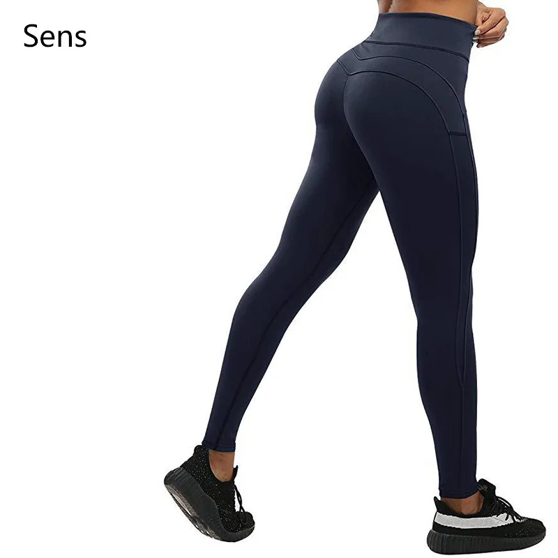 Новые бесшовные быстросохнущие спортивные фитнес штаны женские брюки, леггинсы true fit штаны для йоги с высокой талией - Цвет: Черный