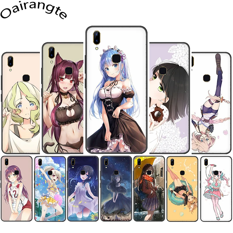 

Sexy Cartoon Anime Kawaii Girl Silicone phone case for VIVO Y53 Y55 Y81 V5 V7 V9 V11 V15 Pro Y17 Y69 Y71 Y91 Y93 Y66 X9