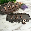 ABS Plastic European Retro Style Customized House Number Imitation Metal Bronze Door Plate Address House Number Plate For House ► Photo 3/6