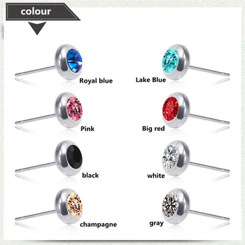 

Simple and fashionable boutique zircon stud earrings for men and women models stainless steel earrings titanium steel jewelry