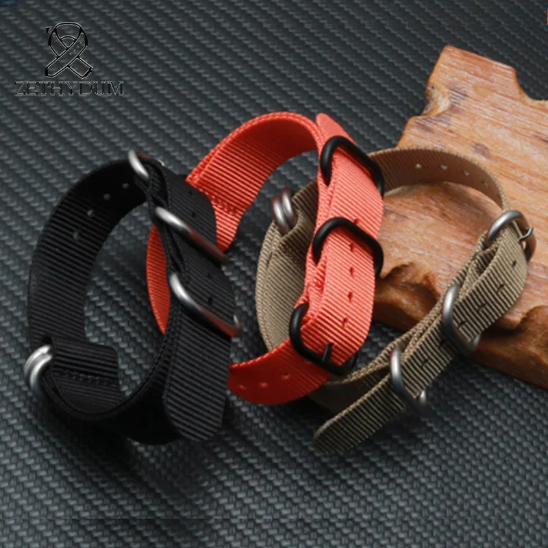 Nylon Sport Fashion Watch Strap - Durable, Hand-Sewn Bracelet