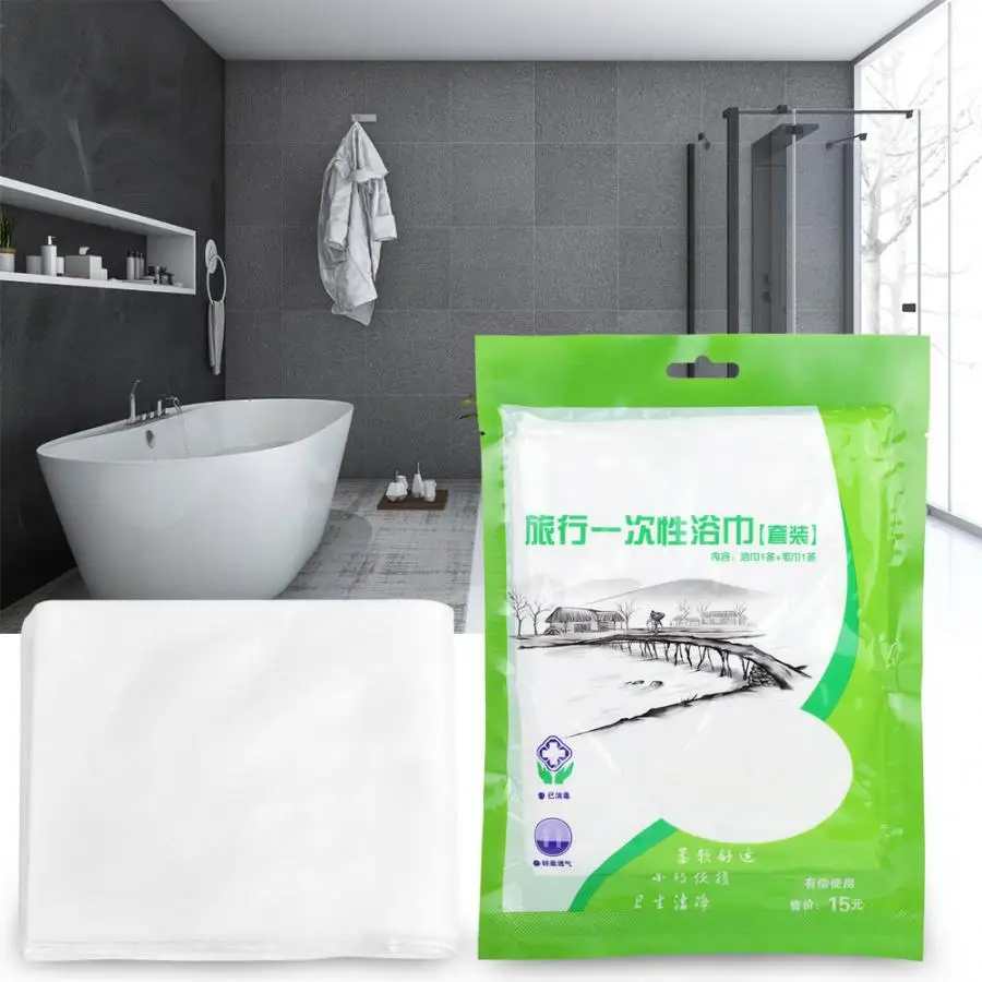 

Quick-dry Disposable Bath Towels Individual Packing Towels for Hotel Bathroom Highly Absorbent Portable hair towel for travel