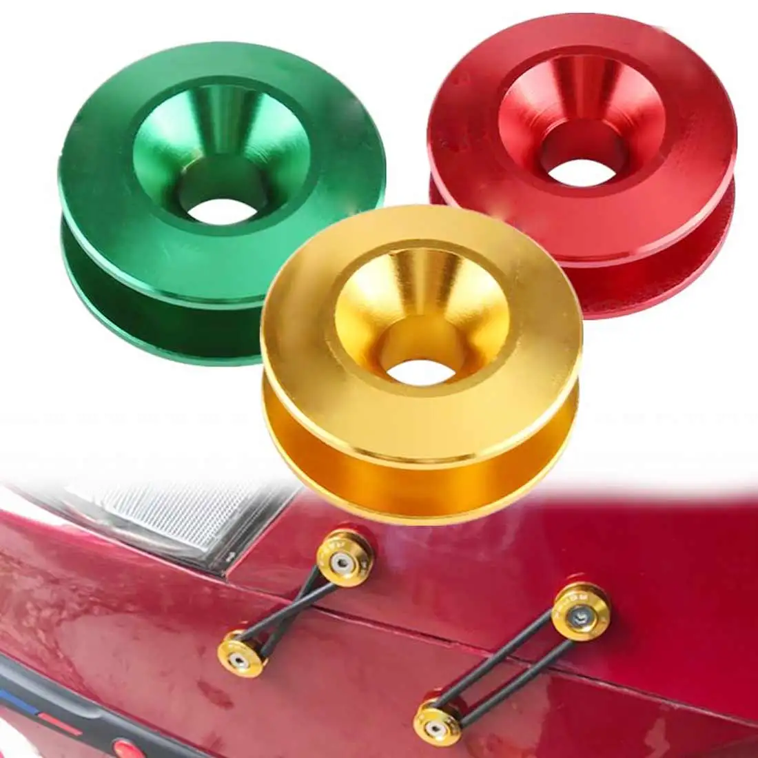 

1 set Engine Car Refit Aluminium Alloy Car Bolts Fastener Fender Washer Bumper Washer engine moto,washers auto tuning