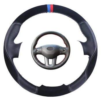 

Car Steering Wheel Cover Black Artificial Leather for Kia Sportage 3 2011-2014 Kia Ceed Cee'd 2010-2012