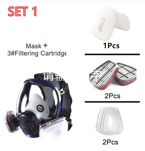 3m anhydrous ammonia respirator Chemical Mask 6800 Gas Mask Dustproof Respirator Paint Pesticide Spray Silicone Full Face Filters for Laboratory Welding acid respirator Safety Equipment