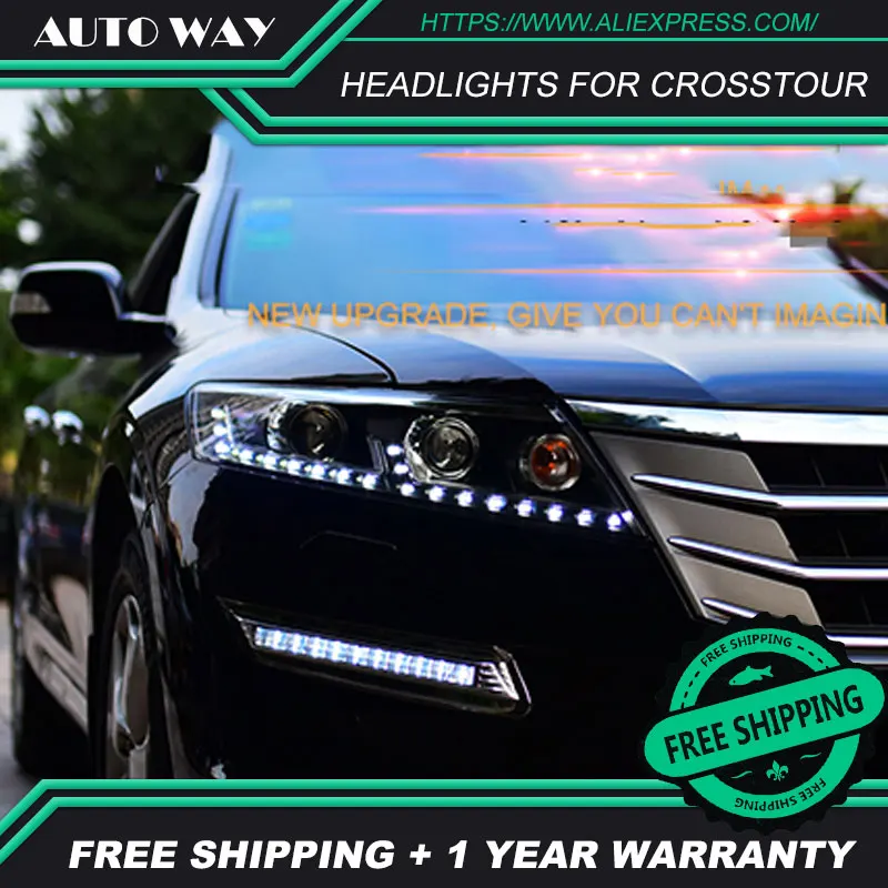 Автомобильный Стильный чехол для фары Honda Crosstour фара 2010 2013 светодиодный
