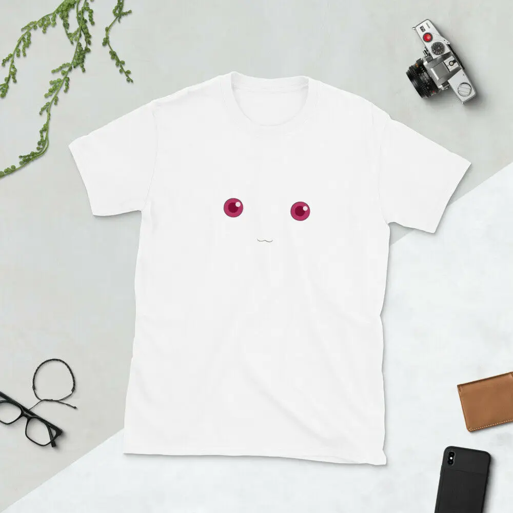 Puella Magi Madoka Magica Anime Kyubey Minimalist T Shirt | Мужская одежда