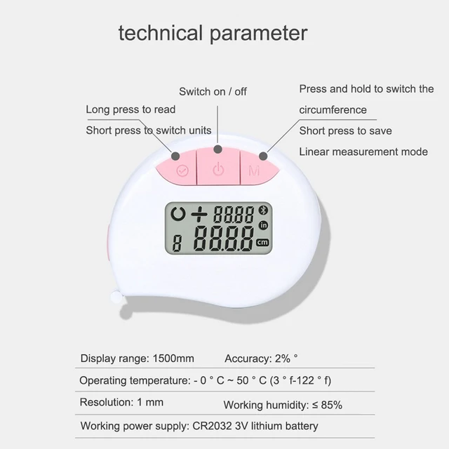 Measuring Tape for Body, Purenext Smart Body Tape Measure with LED Dis –  BABACLICK