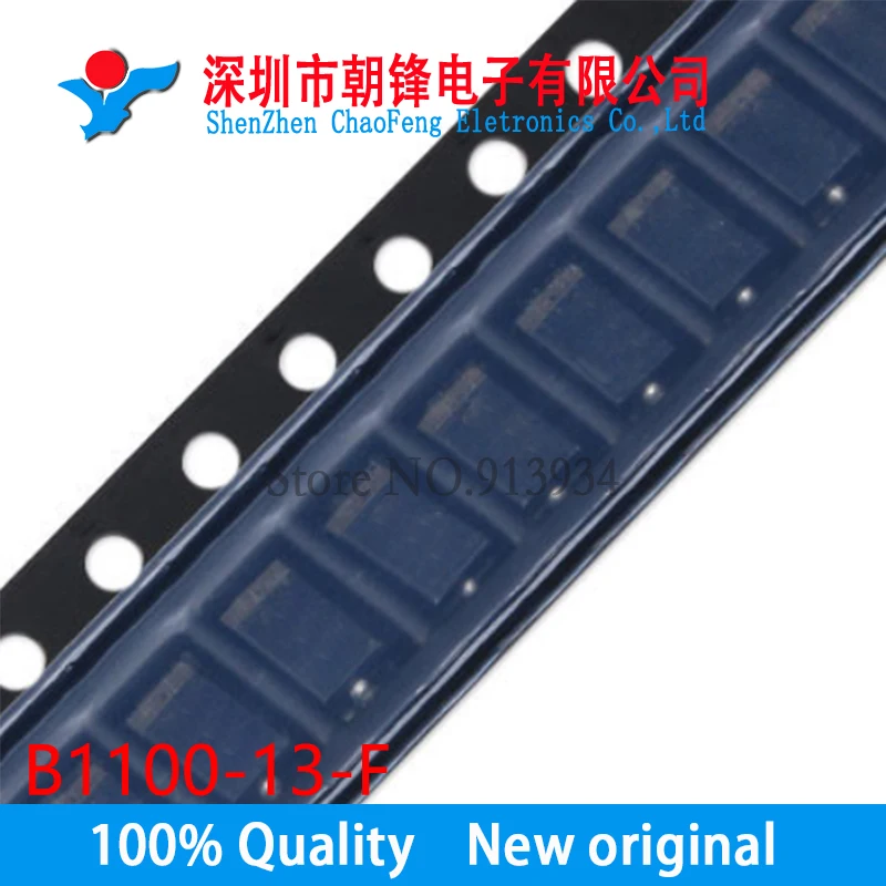 Новый оригинальный B1100-13-F B1100 100V 1A диод SCHOTTKY SMA(DO-214AC) | Электроника