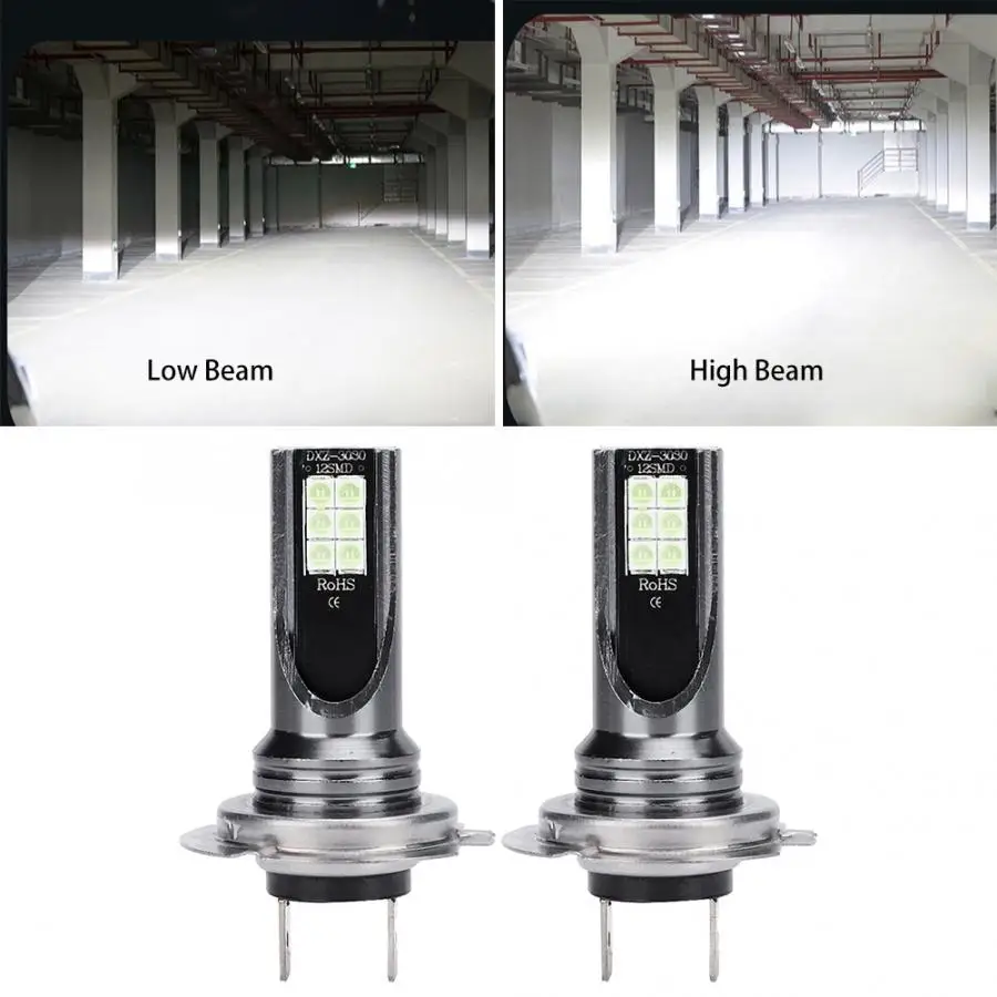 Пара автомобильных фар 3030 H7 12LED белый свет 3000K 1000LM передние фары автомобиля противотуманные фары авто аксессуары