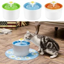 Автоматическая кошка питомец фонтан миска для домашних животных кошек питьевой цветок диспенсер для воды питье для домашних животных с фильтрами фонтан для домашних животных