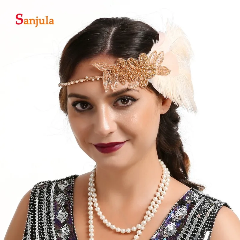 Beaded Feathers Bohemia Style Wedding Hair Accessories 2020 Bride