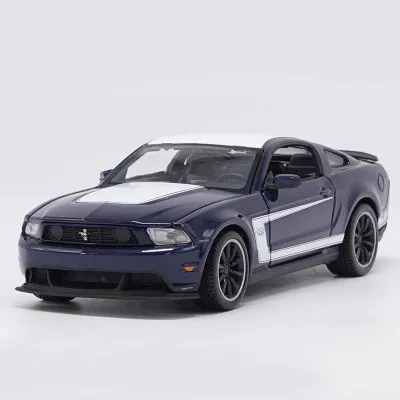 Изысканная серия 1:24 Ford BOSS 302 модель сплава, моделирование литья под давлением Расширенная коллекция и Подарочное украшение - Цвет: Blue