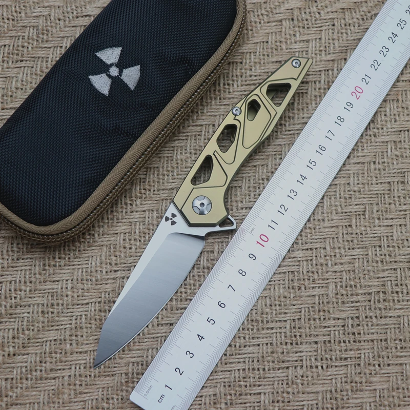 

JK3331GD sky flip folding knife ball bearing D2 blade TC4 titanium handle outdoor camping multi-purpose hunting EDC tool