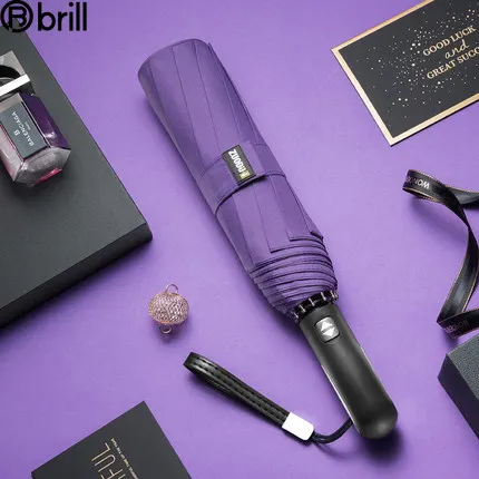 Automatic Men Wind Resistant Umbrella Car Business Quality Folding Rain Strong Windproof Parapluie Homme Gift Box | Дом и сад