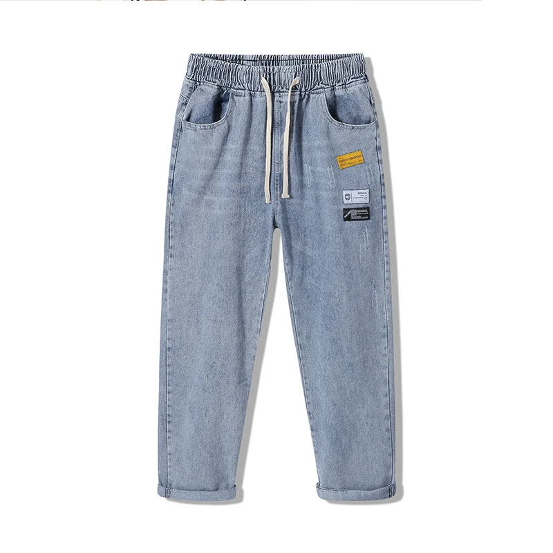 Blue Jeans for Men Fashion Classic Baggy Denim Jeans Pants Elasticity Pants Japanese Streetwear Designer Trousers Male Casual