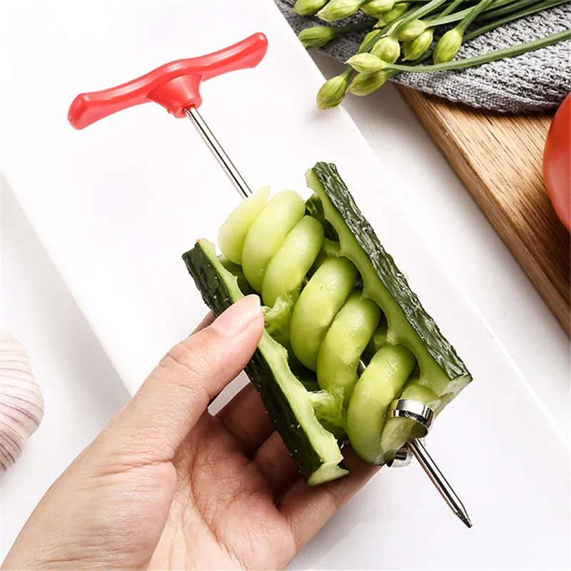 

Vegetables Spiral Knife Potato Carrot Cucumber Salad Chopper Easy Spiral Screw Slicer Cutter Spiralizer Kitchen Tools