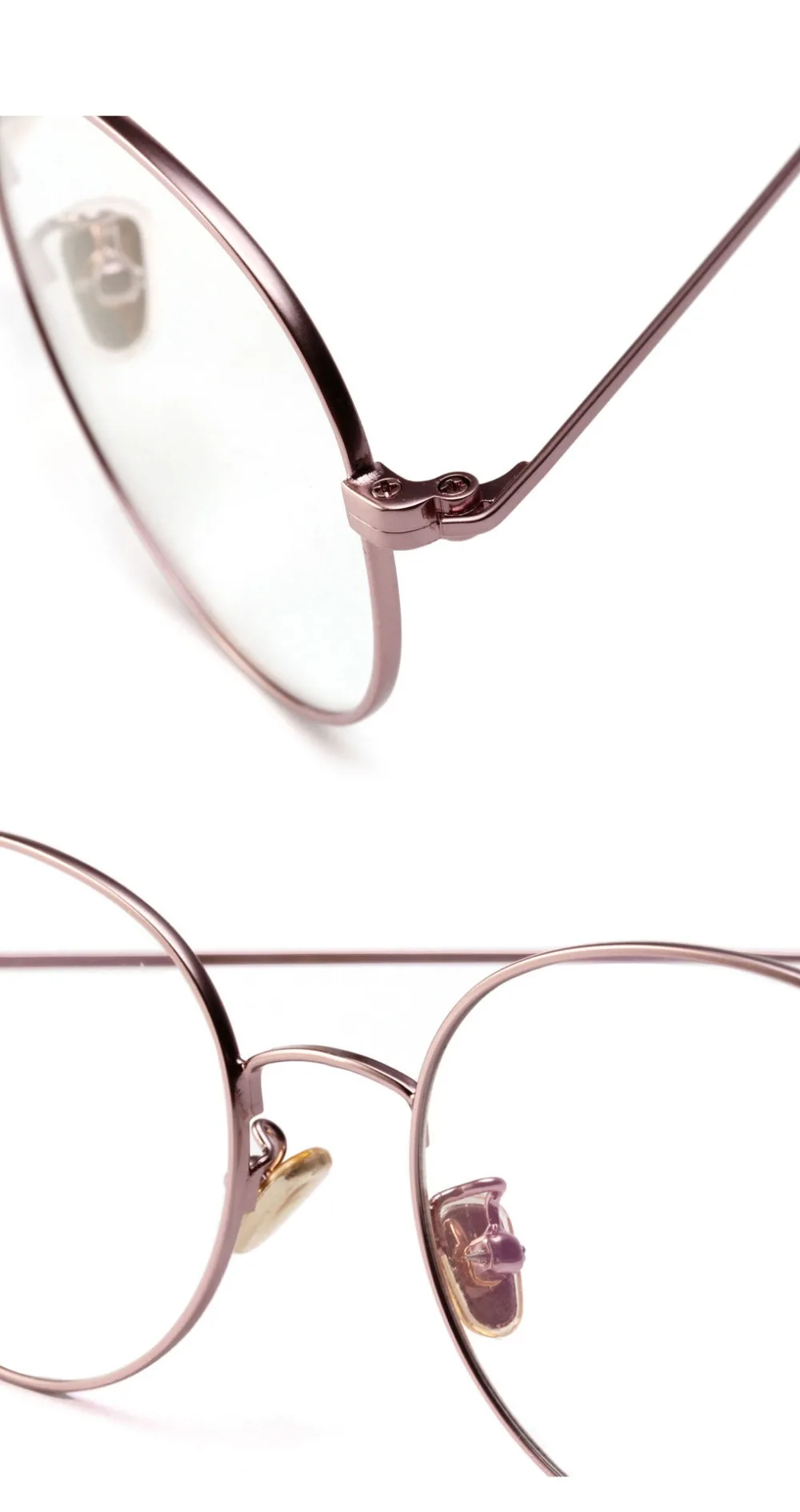 Зазор) металлическая круглая оправа очки ретро женские прозрачные очки прозрачные линзы очки без диоптрий очки для мужчин