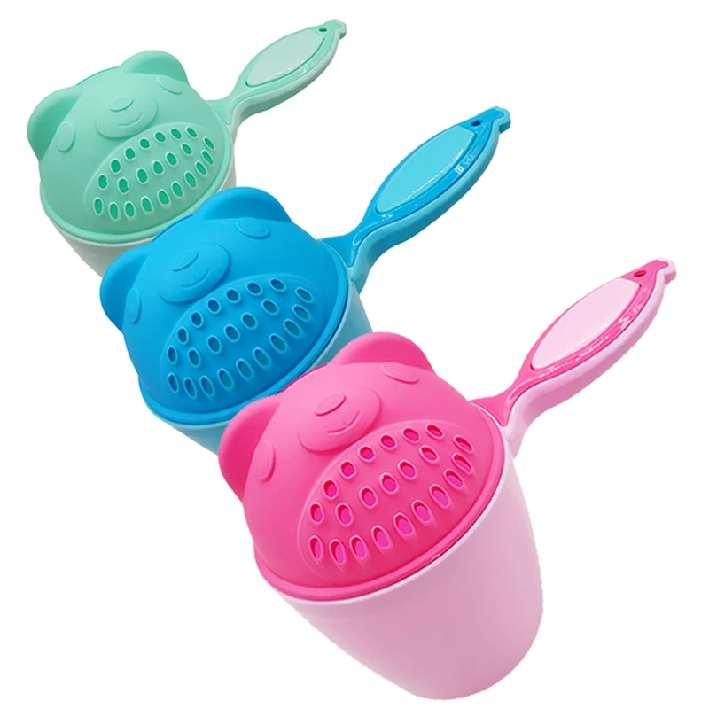 Hot Item Cup Shampoo Bathing-Cup Shower Newborn Baby Kids Bailer Cartoon for 3-Colors 1PC qVKl1wDZ