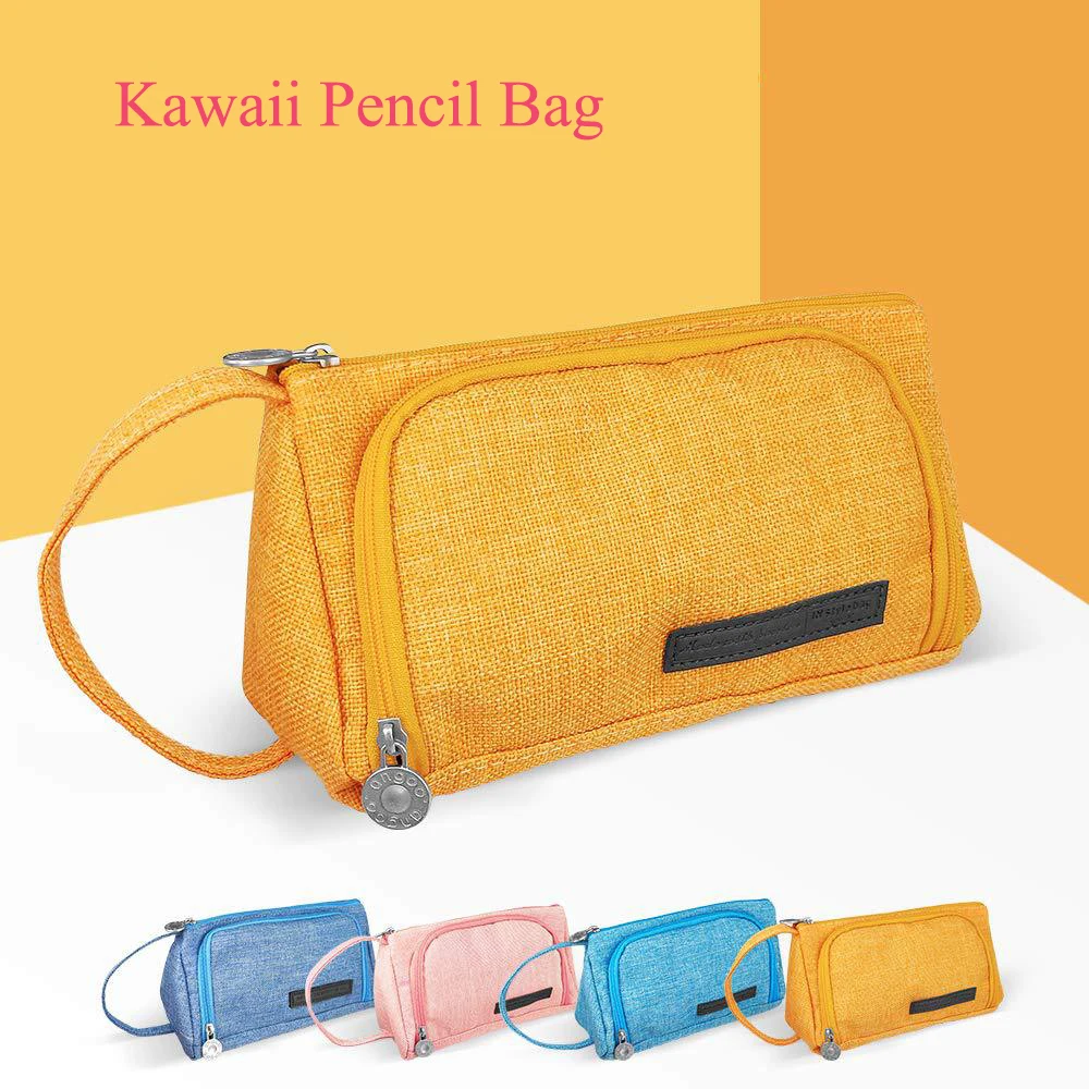 

Kawaii Pencil Bag Stationery Box Cosmetic Bag Make UP Large Capacity Pencil Case Student Gift for Kids School Office Supplies