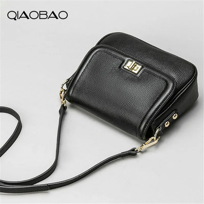 

QIAOBAO 2019 Famous 100% Genuine Leather Handbags Luxury Women Bags Designer Ladies Shoulder Bag Sac A Main Femme