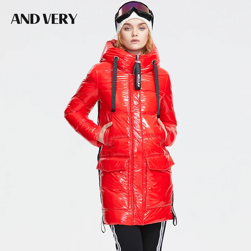 ANDVERY2019 Winter new collection down jacket women top red color