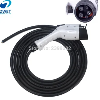 

EVSE 32A ev charger Type 1 Plug cable 5 mater Female SAE J1772 Connector 32a 5M Cable: 5*6+2*0.5 TUV