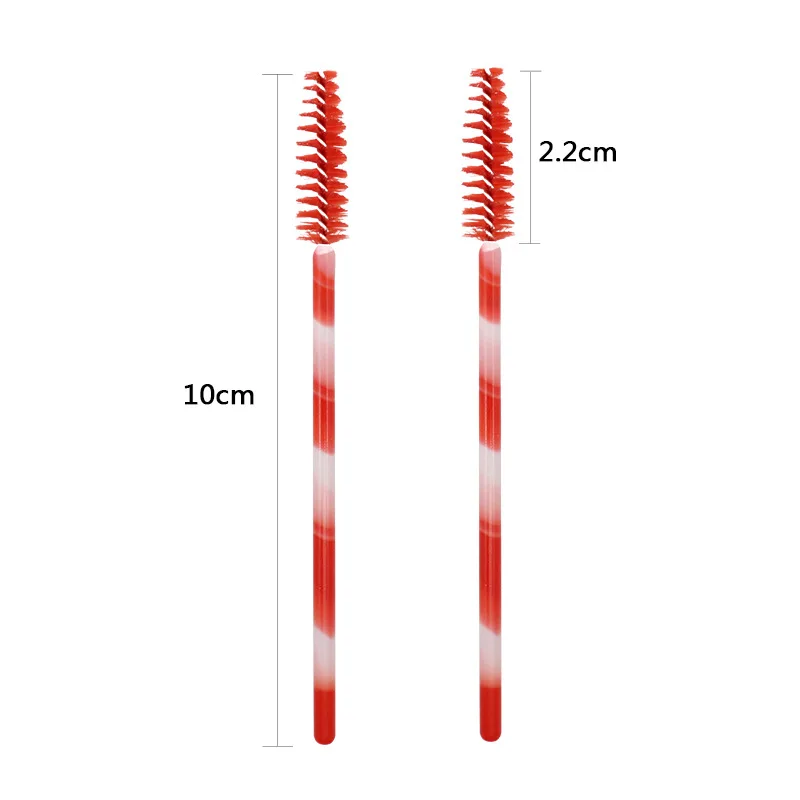 50 Stück Einweg-Wimpernbürsten, mehrfarbige Mascara-Stäbchen, Augenbrauenbürsten, tragbare Wimpernbürsten, Wimpernverlängerungs-Make-up-Werkzeuge – Detail 2