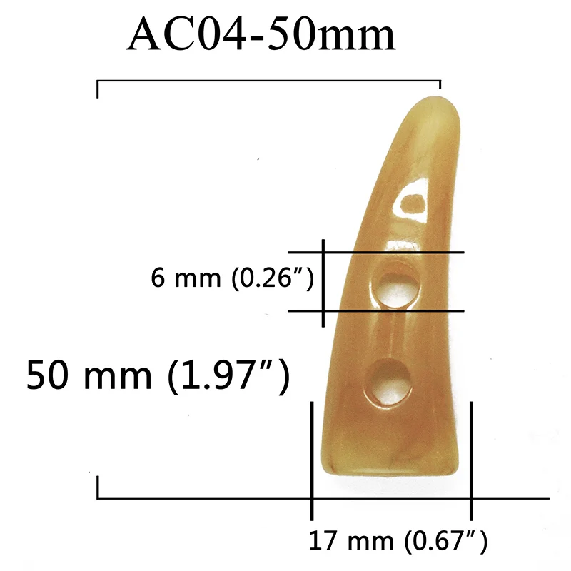AC04-50mm 5 шт.-15 шт. 22-50 мм рог смолы пуговицы декоративные швейные поделки вырезка для одежды ручной работы Женское пальто сумка Кнопка 2 отверстия - Цвет: AC04-50mm