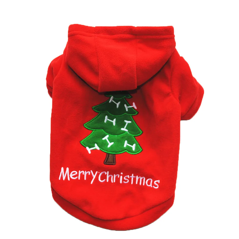 Рождество Собака Щенок толстовка свитер Флисовая теплая Одежда собака толстовка Одежда Для щенка французская Одежда Для бульдога Мопс Одежда Для собаки