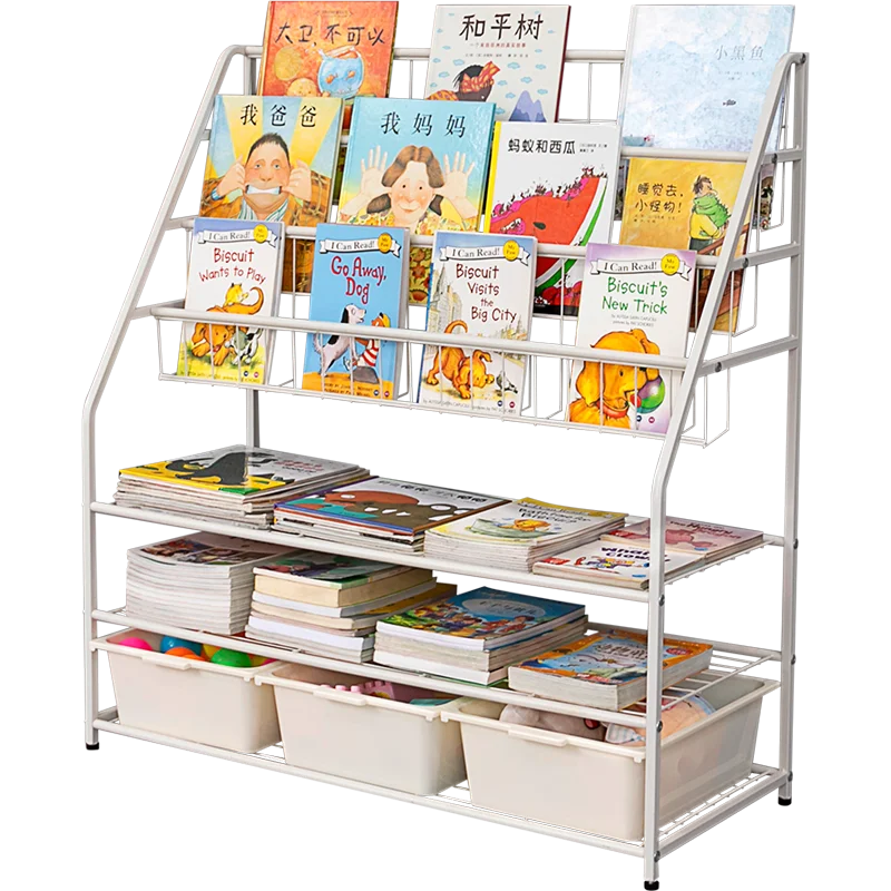 

Children's Bookshelf Simple Floor Picture Book Toy Shelf Baby Bookshelf Economy Storage Shelf Household Shelves