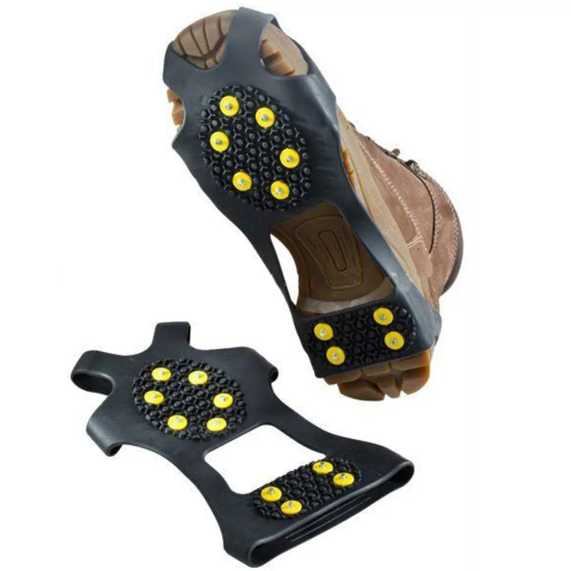

Crampons Outdoor Climbing 10 Teeth Silicone Ice Claw Snowfield Anti-skid Mountaineering Security Multifunctional Simple Crampon