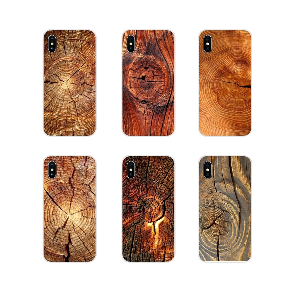 

For Samsung A10 A30 A40 A50 A60 A70 Galaxy S2 Note 2 3 Grand Core Prime Natural Bamboo Wood Tree Growth Ring Silicone Shell Case