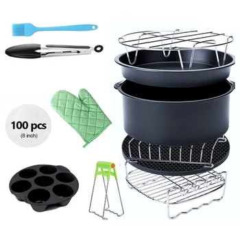 

12 pcs Air Fryer Accessories 8 Inch for Gowise Phillips Cozyna and Secura