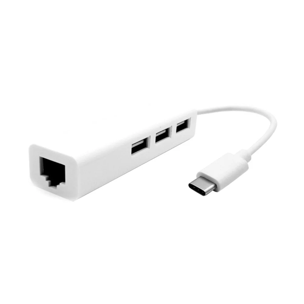 USB C концентратор USB 3,1 type C RJ45 Ethernet адаптер для компьютера MacbookAir type C для использования проводного интернет-кабеля Белый usb сплиттер