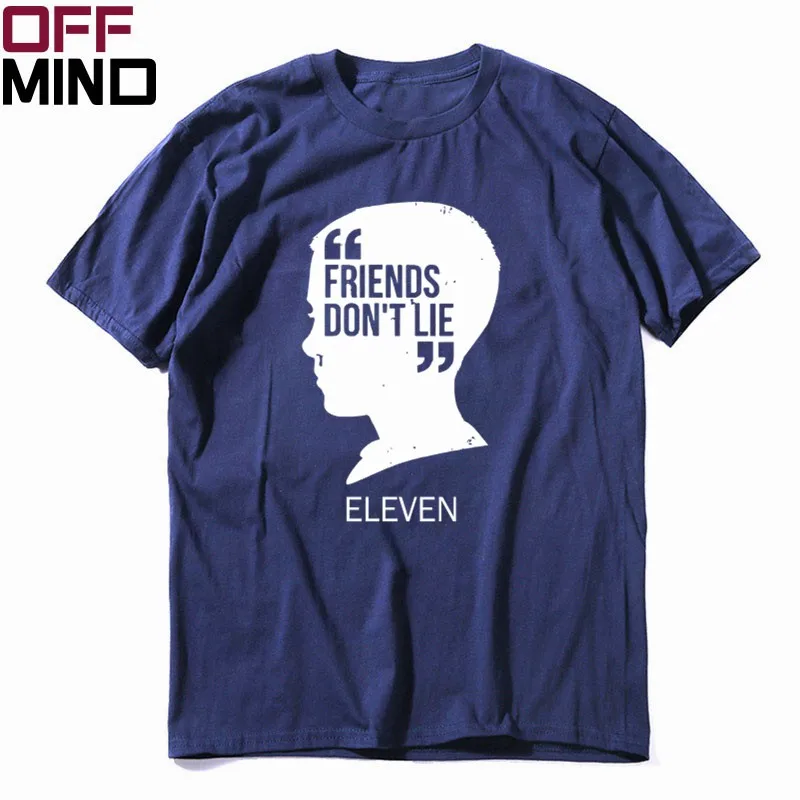 

OFF MIND pure cotton short sleeve men T shirt stranger things eleven summer men tshirt loose o-neck t-shirt male tee shirts