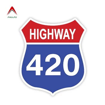 

Aliauto Cover Scratch Car Sticker Highway 420 Weed Decal Car Bumper Window Decal Stickers Car Accessories Vinyl,13cm * 11cm