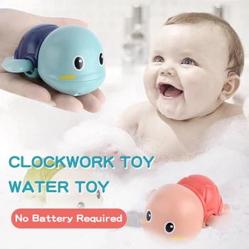 

Buy one get one free！ Cute Sea Animals Turtle, Classic Kids Water Toy, Clockwork Chain, Baby Beach Bath Toys, Floating Turtles