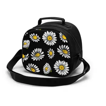 

Camomile Flower Vintage Portable Insulated Lunch Bag Thermal Food Picnic Lunch Bags for Kids Cooler Lunch Box Bag