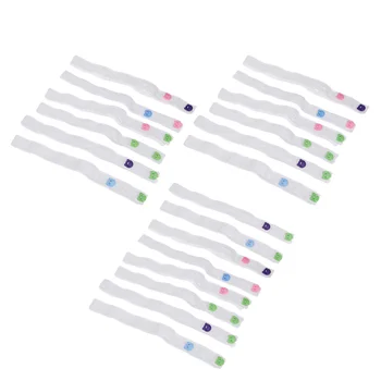 

50pcs Diapers Fasteners Elastic Infant Diaper Magic Tape Safety Nappy Fixing Belt Adjustable Nappy Buckle with Two Buttoms （Asso