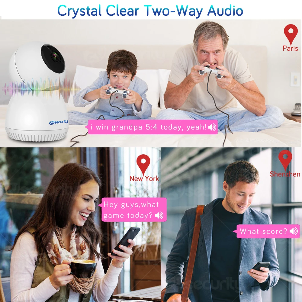 Skup 1536P FHD WiFi bezprzewodowe bezpieczeństwo w domu kamera IP automatyczne śledzenie CCTV kamera monitorująca IR Night Vision Mini kamera ptz CamHi