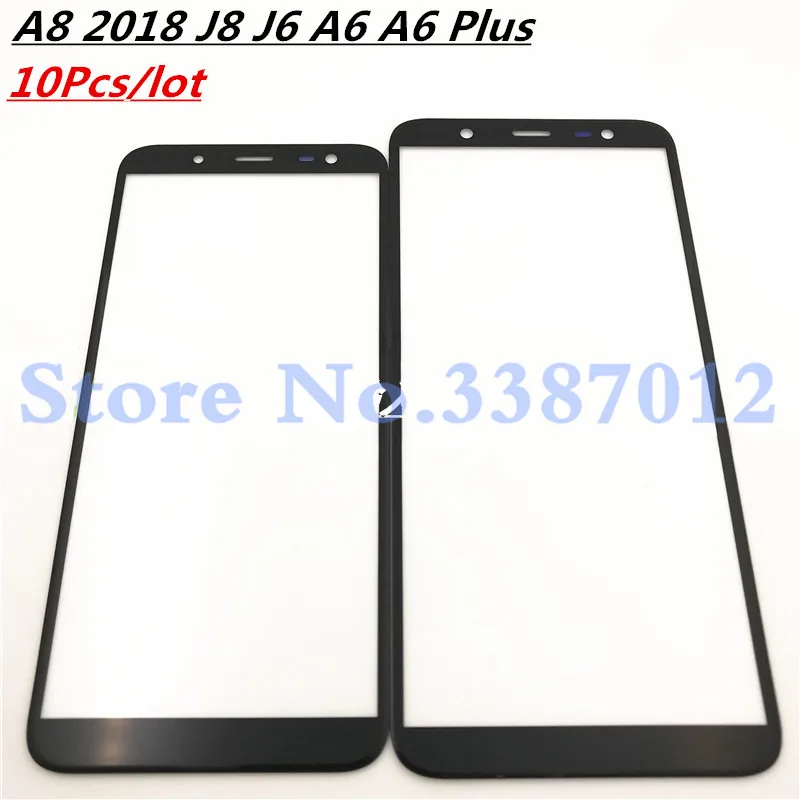 

10Pcs/lot Front Outer Glass Lens For Samsung Galaxy A8 2018 J8 J6 A6 A6 Plus A730 A530 J810 J600 A600 A605 (NO LCD) touch Screen