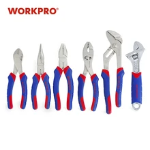 Workpro 6 pc conjunto de ferramentas para casa alicate conjunto comum alicate diagnosal alicate bomba água ajustável chave(China)