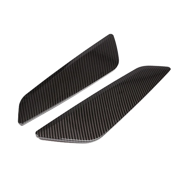 2PCS/set Car Out Side Vent Air Flow Outlet Sticker Decoration For BMW G30 G38 New 5 Series 2017 2018 Fender Wind Port Cover Trim Carbon Fiber Pattern