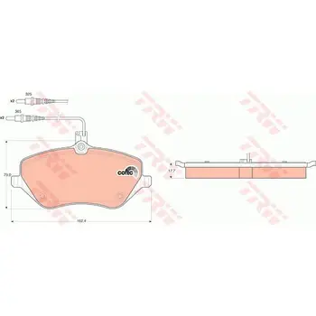 

Brake pads CITROEN C5/C6/PEUGEOT 407/607 2.0-3.0 00--front TRW GDB1595